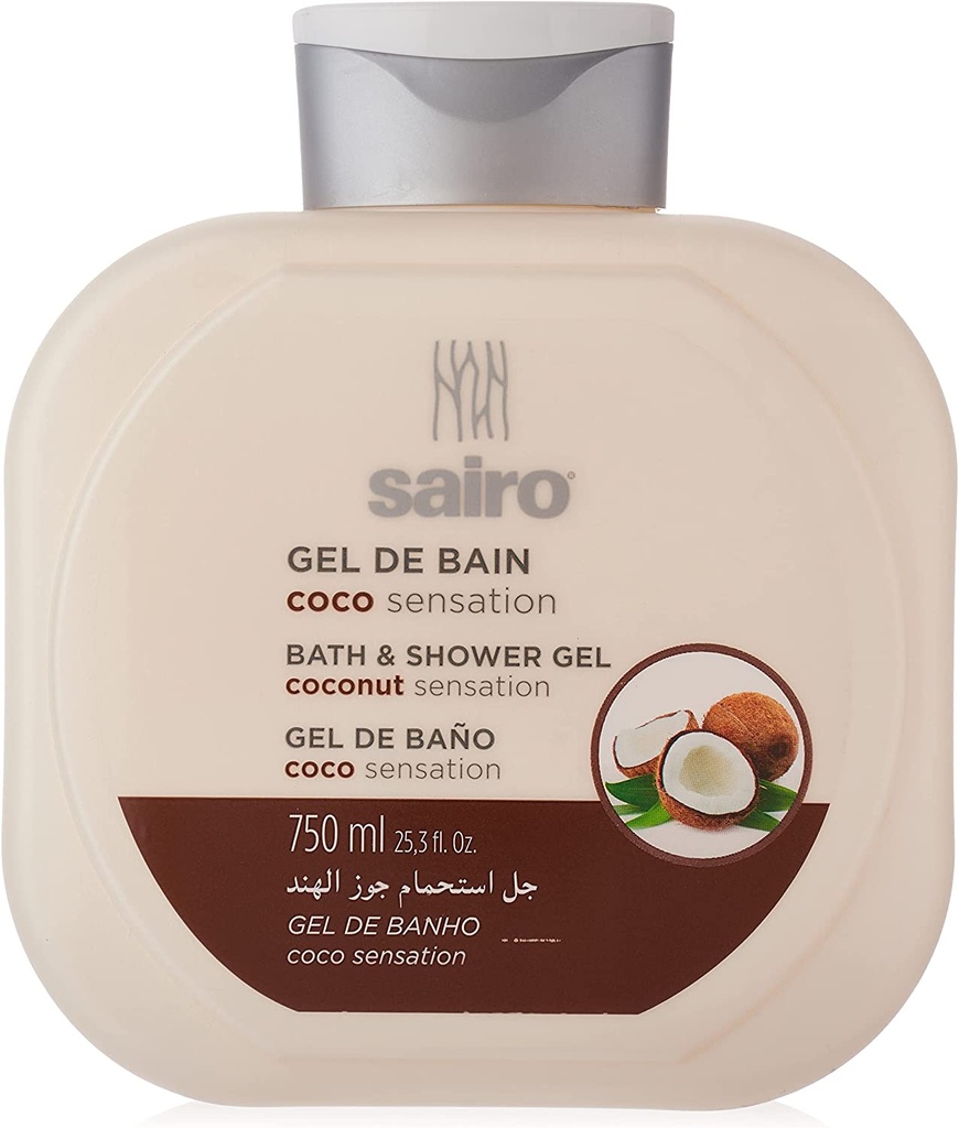 Sairo Bath & Shower Gel - Coconut Sensation 750 Ml