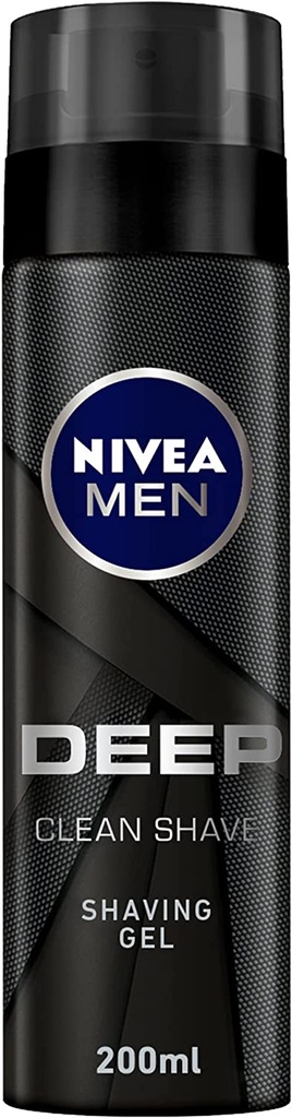 Nivea Men Shaving Gel Deep Clean Shave Antibacterial Black Carbon 200ml