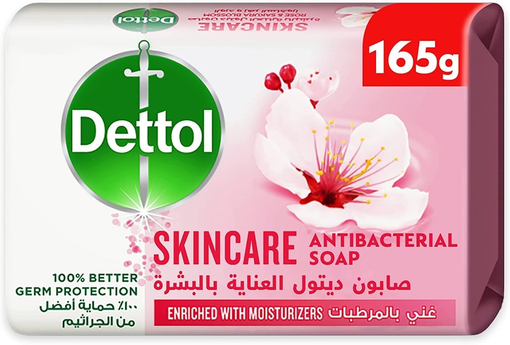 Dettol Skincare Anti-bacterial Bar Soap 165g - Rose & Blossom