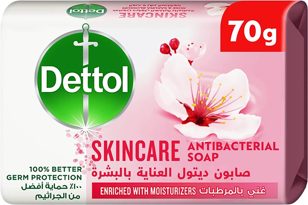 Dettol Soap Bar Rose & Sakura Blossom Fragrance 70gm