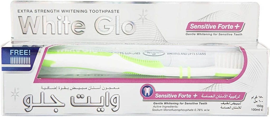 White Glo Sensitive Forte + Whitening Toothpaste 100 Ml