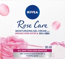 Nivea Face Cream Gel Moisturizing Rose Care With Organic Rose Water All Skin Types 50ml