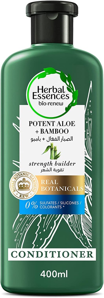 Herbal Essences Hair Strengthening Sulfate Free Potent Aloe Vera With Bamboo Natural Conditioner For Dry Hair 400ml