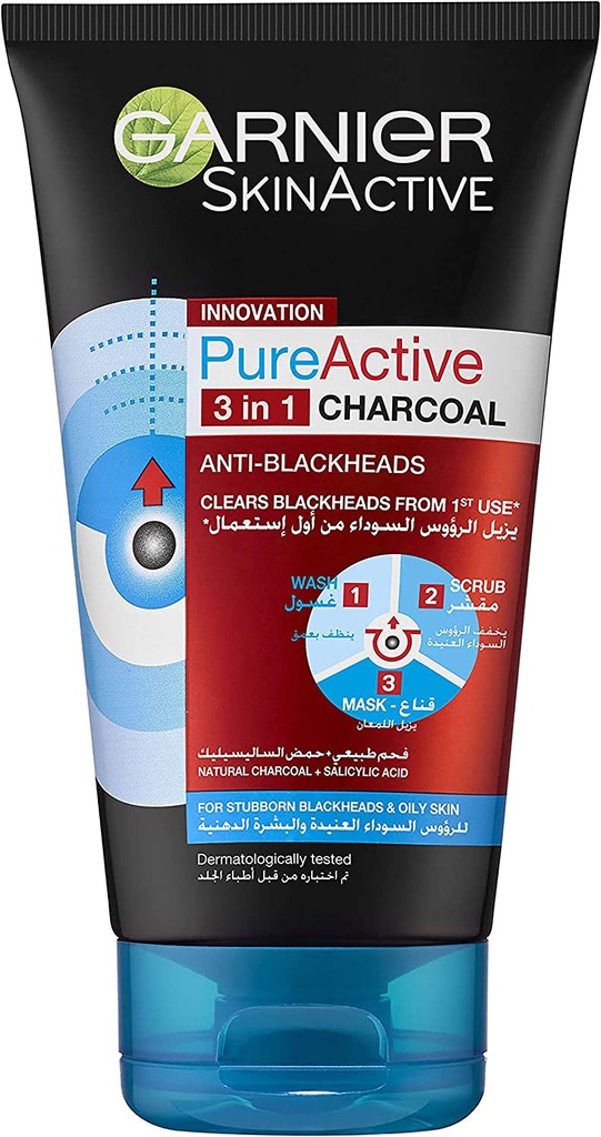 Garnier Skinactive Pure Active Charcoal 3in1 150ml