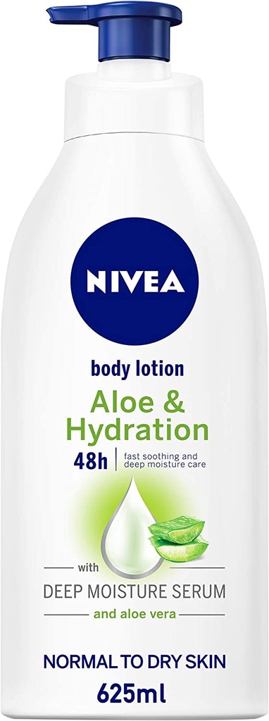 Nivea Body Lotion Hydration Aloe Vera Normal To Dry Skin 625ml