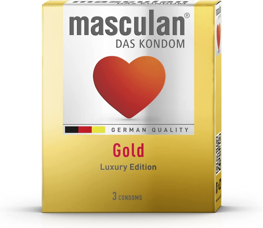 Masculan Gold Luxary Condoms 3 Pcs