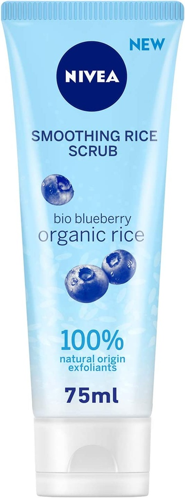 Nivea Face Rice Scrub Smoothing Organic Rice & Bio Blueberry Normal Skin 75ml