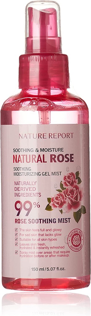 Nature Report Natural Rose Soothing Moisturizing Gel Mist 150 Ml