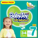 Babyjoy Compressed Diamond Pad Size 7 3xl 18+ Kg Mega Pack 34 Diapers