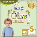Babyjoy Olive Size 5 Junior 14-23 Kg Mega Pack 42 Diapers