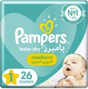 Pampers Baby-dry Size 1 Newborn 26 Diapers