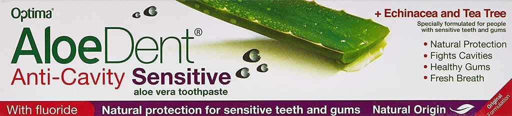 Aloedent Sensitive Aloe Vera Toothpaste With Fluoride 100 ml