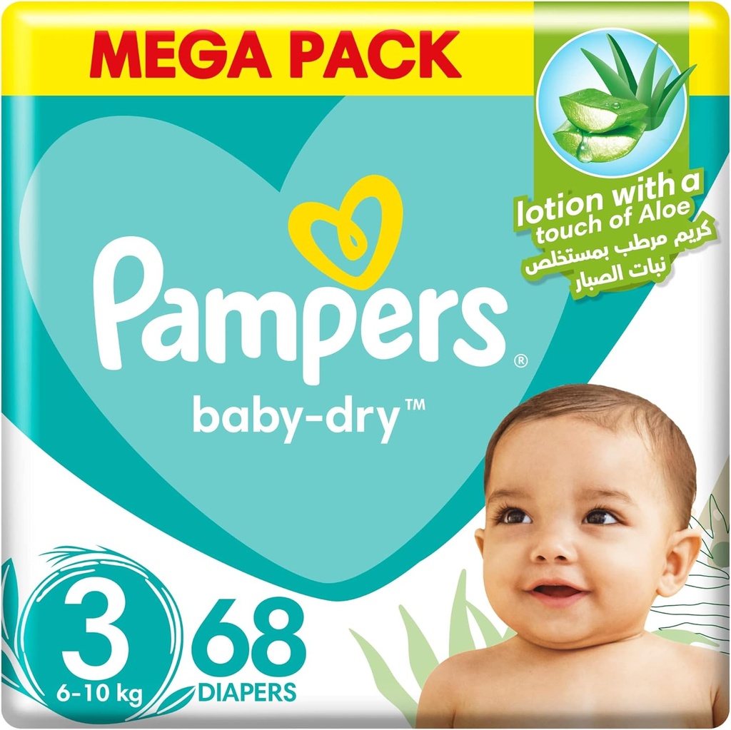 Pampers Baby-dry Size 3 Midi 6-10 Kg Mega Pack 68 Diapers