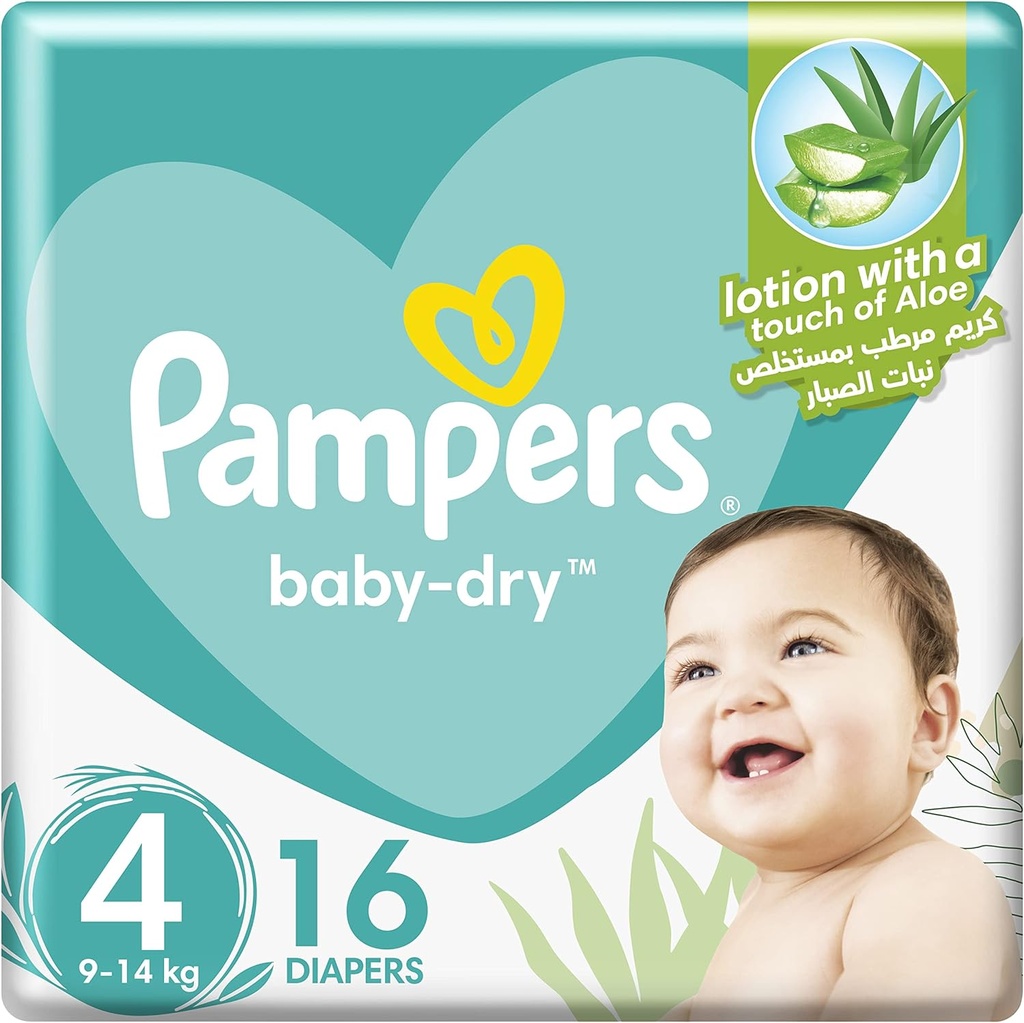 Pampers Baby-dry Size 4 Maxi 9-14 Kg Carry Pack 16 Diapers