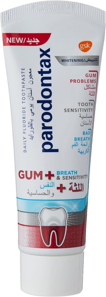 Parodontax Toothpaste Gum + Breath & Sensitivity Whitening 75ml
