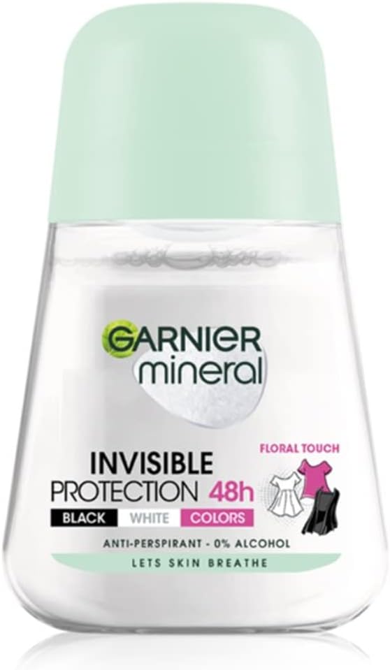 Garnier Mineral Invisible Black & White Colours 48h Anti-perspirant Roll-on 50ml