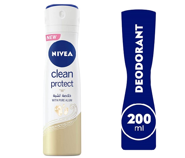 Nivea Antiperspirant Spray For Women Clean Protect Pure Alum 200ml