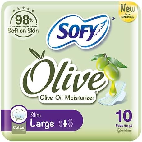 Sofy Olive Slim Large 29 Cm Sanitary Pads With Wings 10 Pads