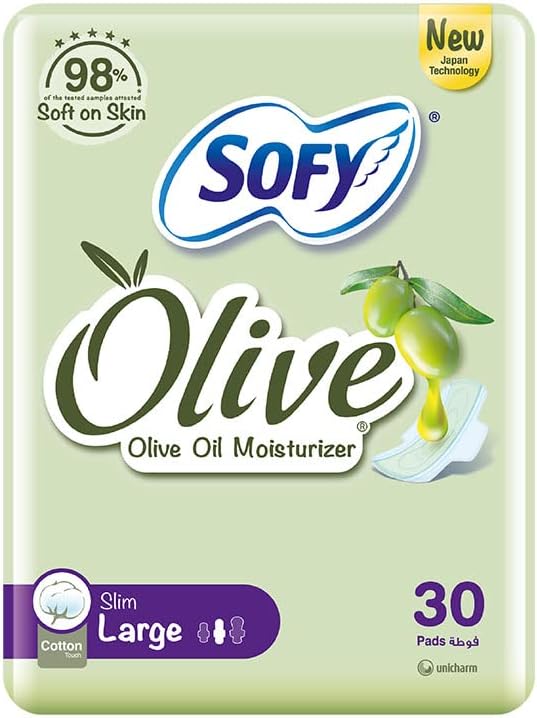 Sofy Olive Slim Large 29 Cm Sanitary Pads With Wings 30 Pads