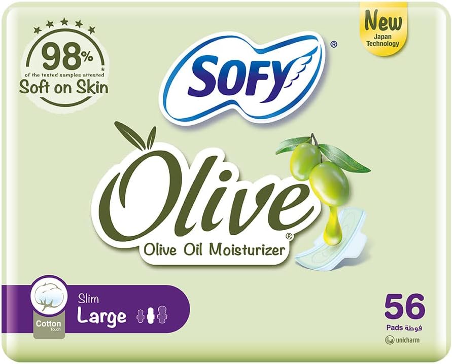 Sofy Olive Slim Large 29 Cm Sanitary Pads With Wings 56 Pads