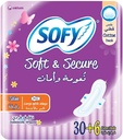 Sofy Soft & Secure Slim Large 29 Cm Sanitary Pads With Wings Pack Of 30 + 6 Pads Free