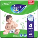 Fine Baby Size 4 Large 7â€“14 Kg 62 Diapers