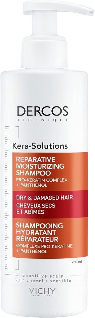 Vichy Dercos Kera Resurfacing Shampoo Overworked & Damaged Hair 250ml