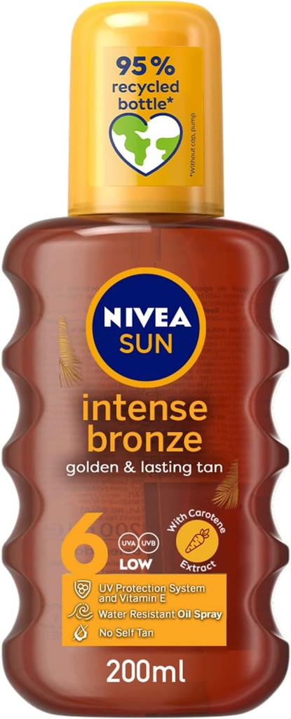 Nivea Sun Tanning Oil Spray Carotenne Vitamine E & Jojoba Oil Spf 6 200ml
