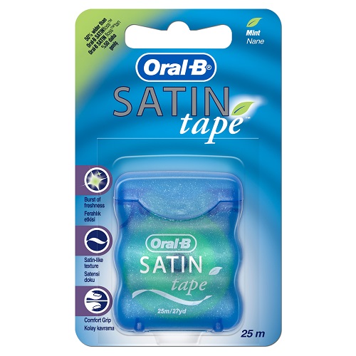 Oral-B Floss Satin Tape Mint.
