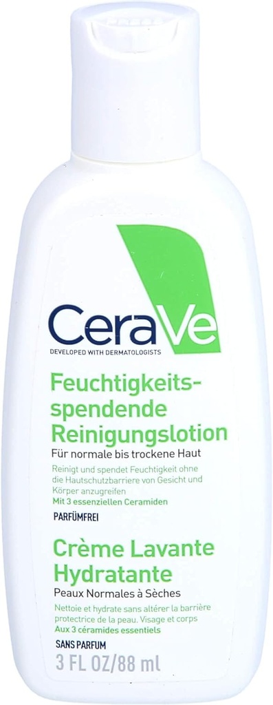 Cerave - Moisturising Cleansing Lotion For Normal To Dry Skin - 88 Ml