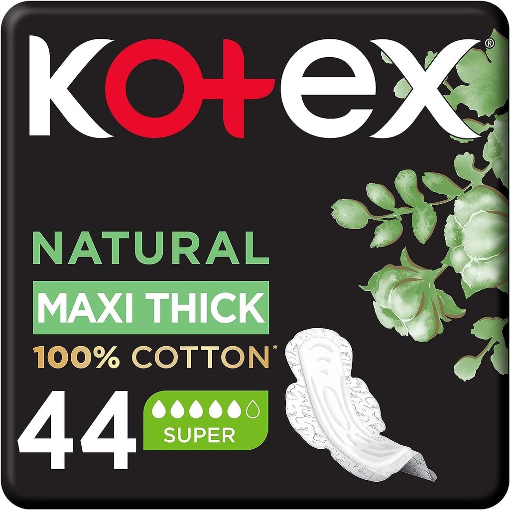 Kotex Maxi Cotton Super 44 Sanitary Pads