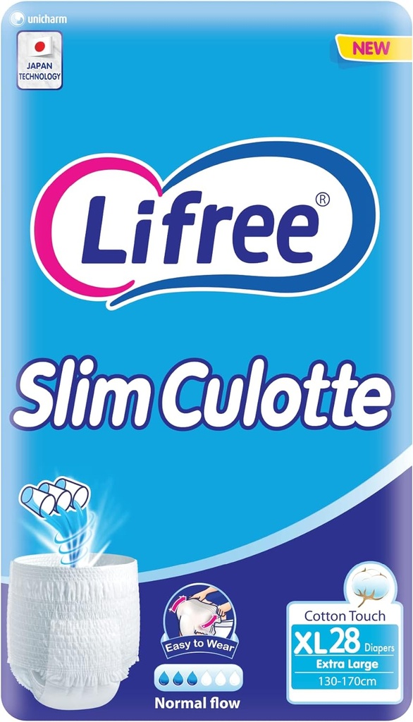 Lifree Slim Culotte High Absorbency Adult Diapers Xl Mega Pack 28 Pieces - Pack Of 1