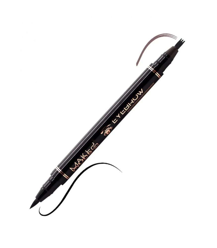 Make Over 22 2-in-1 Eyebrow And Eyeliner (black/medium Brown Ey004)