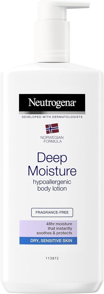 Neutrogena Norwegian Formula Deep Moisture Body Lotion Dry And Sensitive Skin 400 Ml