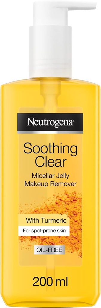 Neutrogena Makeup Remover Soothing Clear Micellar Jelly Removes Waterproof Makeup & Calms Stressed Skin 200ml