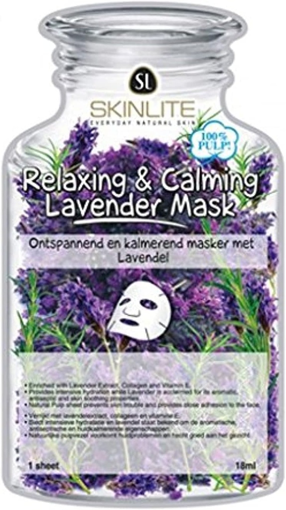 Skinlite Bottle Shape Relaxing And Calming Lavender Mask 18 Ml