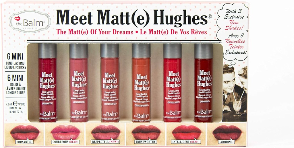 Thebalm Meet Matte Hughes Mini Kit #12 - Holiday Set Of 6 Mini Long-lasting Liquid Lipsticks