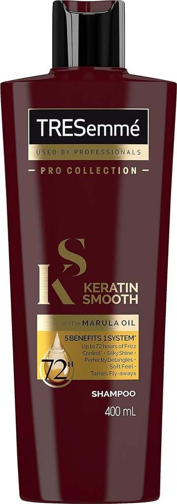 Tresemme Shampoo Keratin Smooth 72hr Frizz Control 400ml