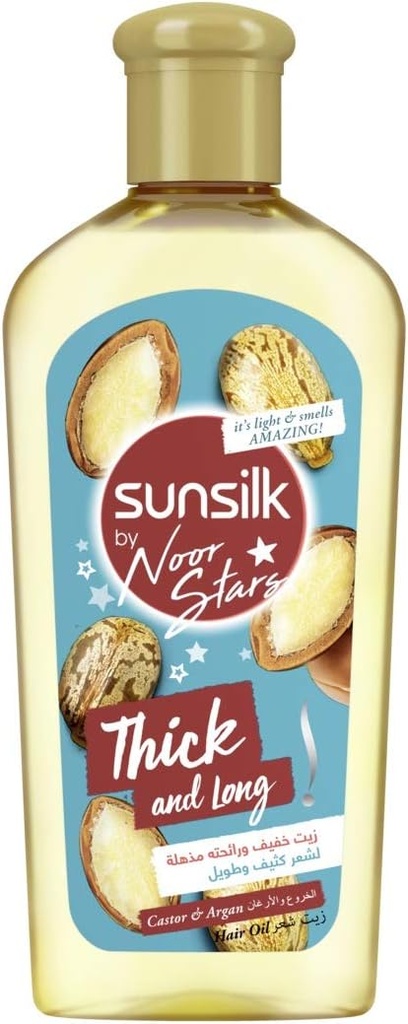Sunsilk Noor Stars Hair Oil Castor & Argan For Thick & Long Hair 250ml
