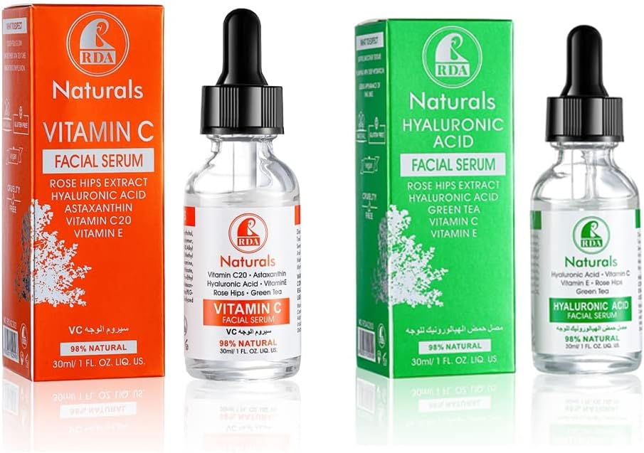 Vitamin C Serum And Hyaluronic Acid Serum For Face 1 Oz