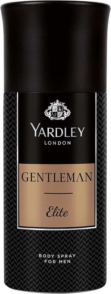 Yardley Gentleman Elite Body Spray For Fiercely Independent Man Sandalwood Dry Amber And Patchouli 150 Ml