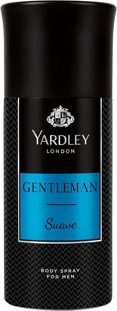 Yardley Gentleman Suave Body Spray For Chivalrous Man Fragrance With Aromatic-woody-spicy Notes 150 Ml