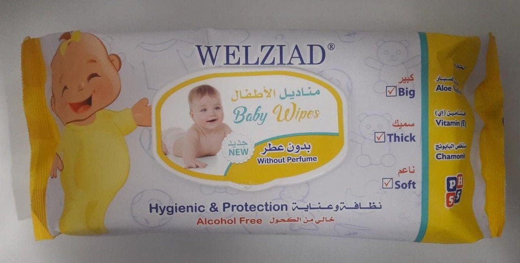 Welziad Baby Wipes Without Perfume 108 Wipes