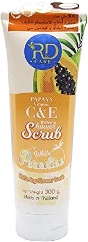 R&D Papaya Vitamin C&e Whitening Shower Scrub 300g