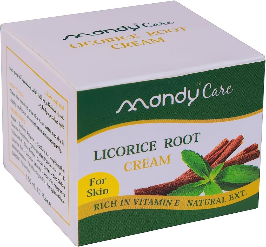 Mandycare Licorice Root Cream Enriched With Vitamin E And Natural Extracts 1.7 Oz