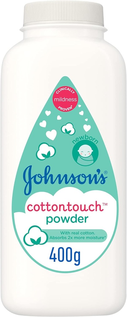 Johnsones Newborn Baby Diapering Powder - Cottontouch  400g