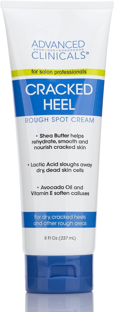 Advanced Clinicals Ed Heel Cream For Dry Feet Rough Spots And Calluses. (8oz)