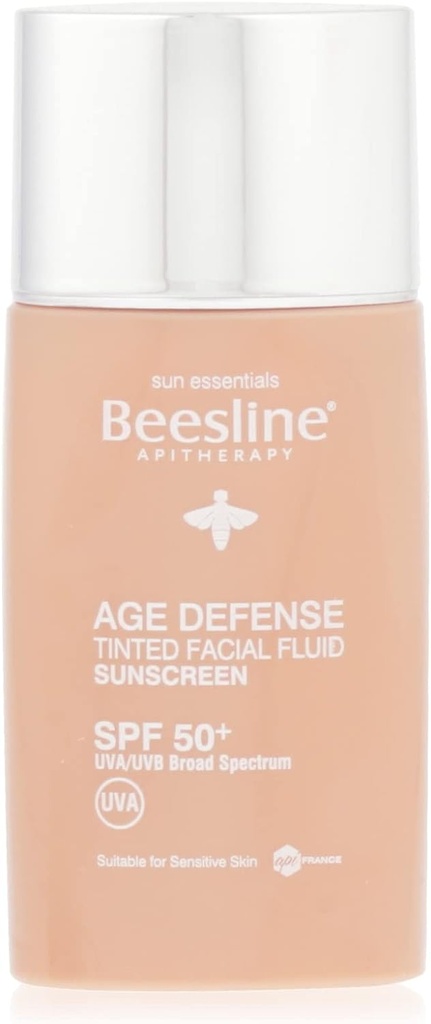 Beesline Age Defence Tinted Facial Fluid Sunscreen Spf 50+ 40ml