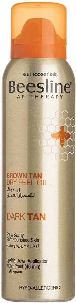 Beesline Brown Tan Dry Feel Oil Dark Tan 150ml