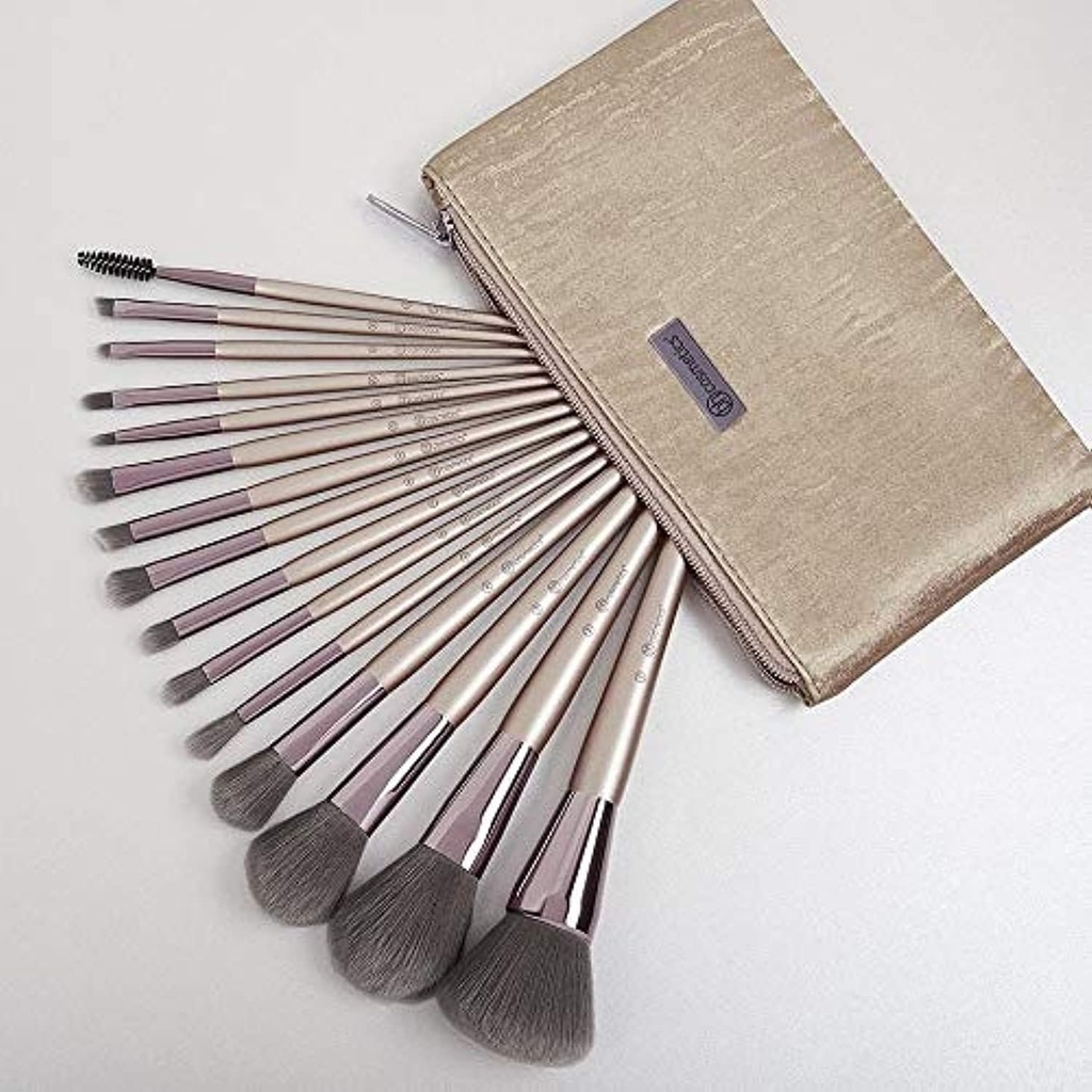 Bh Cosmetics Lavish Elegance Cosmetic Bag Brush Set -15 Piece